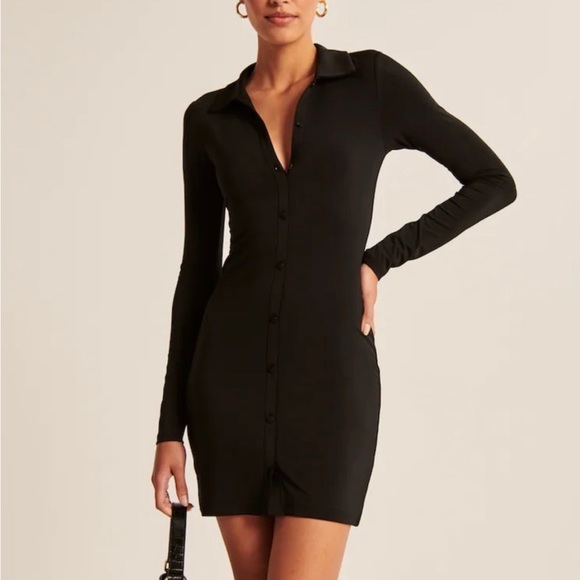 ABERCROMBIE long sleeve slinky knit dress - Picture 1 of 4